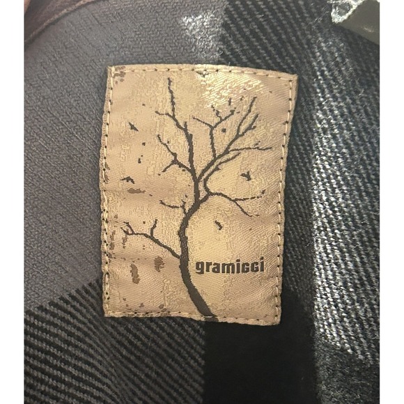 Gramicci Women Size Medium 100% Cotton Plaid Collared Montana Shirt Long Sleeve - Picture 2 of 7